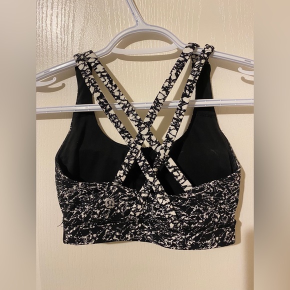 Lululemon Energy Sports Bra - Black and White Pattern - Picture 2 of 3